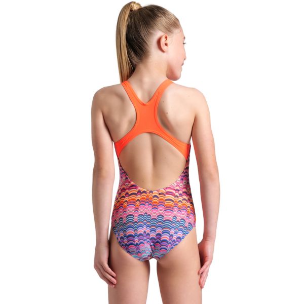 ARENA KIZ ÇOCUK YÜZÜCÜ MAYO GIRL'S ARENA ONDULATION SWIMSUIT SWIM PRO BACK 008168192