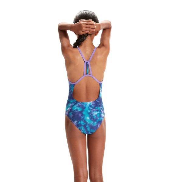 SPEEDO KIZ ÇOCUK YÜZÜCÜ MAYOSU ALOV DIGI LLNBK 1PC JF BLUE/PURPLE 8-00331415142 YZM