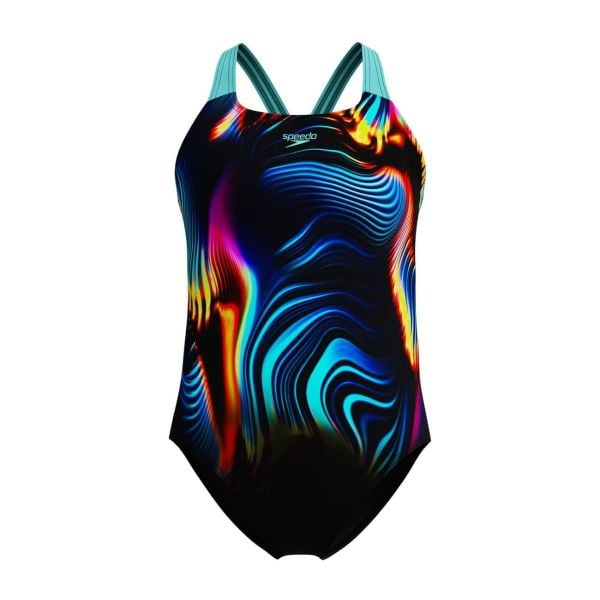 SPEEDO KIZ ÇOCUK YÜZÜCÜ MAYOSU PT PLMT PWRBCK JF BLUE 8-00373318191