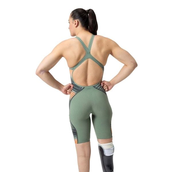 SPEEDO KADIN YARIŞ MAYOSU LZR INTENT 2.0 OPBK KSKN AF GREEN ORANGE 8-15855H782