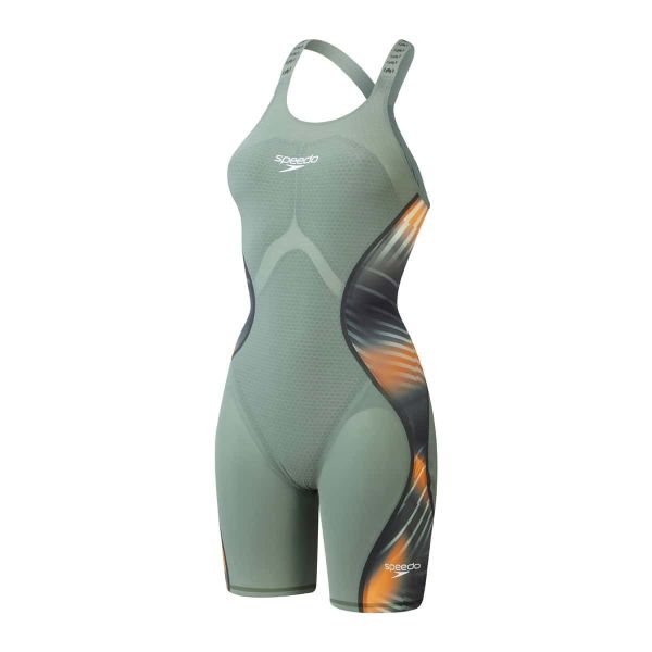 SPEEDO KADIN YARIŞ MAYOSU LZR INTENT 2.0 OPBK KSKN AF GREEN ORANGE 8-15855H782