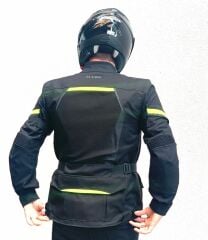 Scudo Vivaldi 4 Mevsim Motosiklet Ceketi - Siyah/Sarı - 4XL