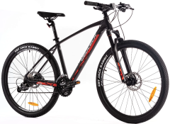 Geotech Mode Elite 27.5 Jant 27 Vites HD Dağ Bisikleti - Mat Siyah Kırmızı 45 cm