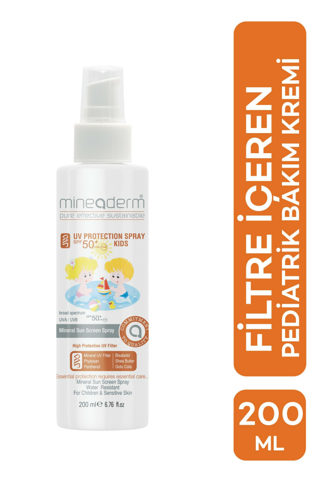 Mineaderm Mineral Filtre Içeren Pediatrik Güneş Bakım Kremi/uv Protection&hydration Kıds Spray Spf50+