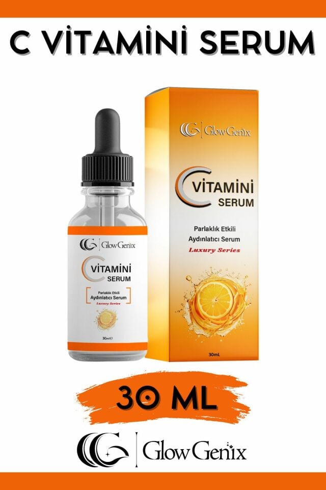 Glow Genix C Vitamini | Parlaklık, Canlılık Ve Aydınlık Etkili Cilt Serumu | 30 ml