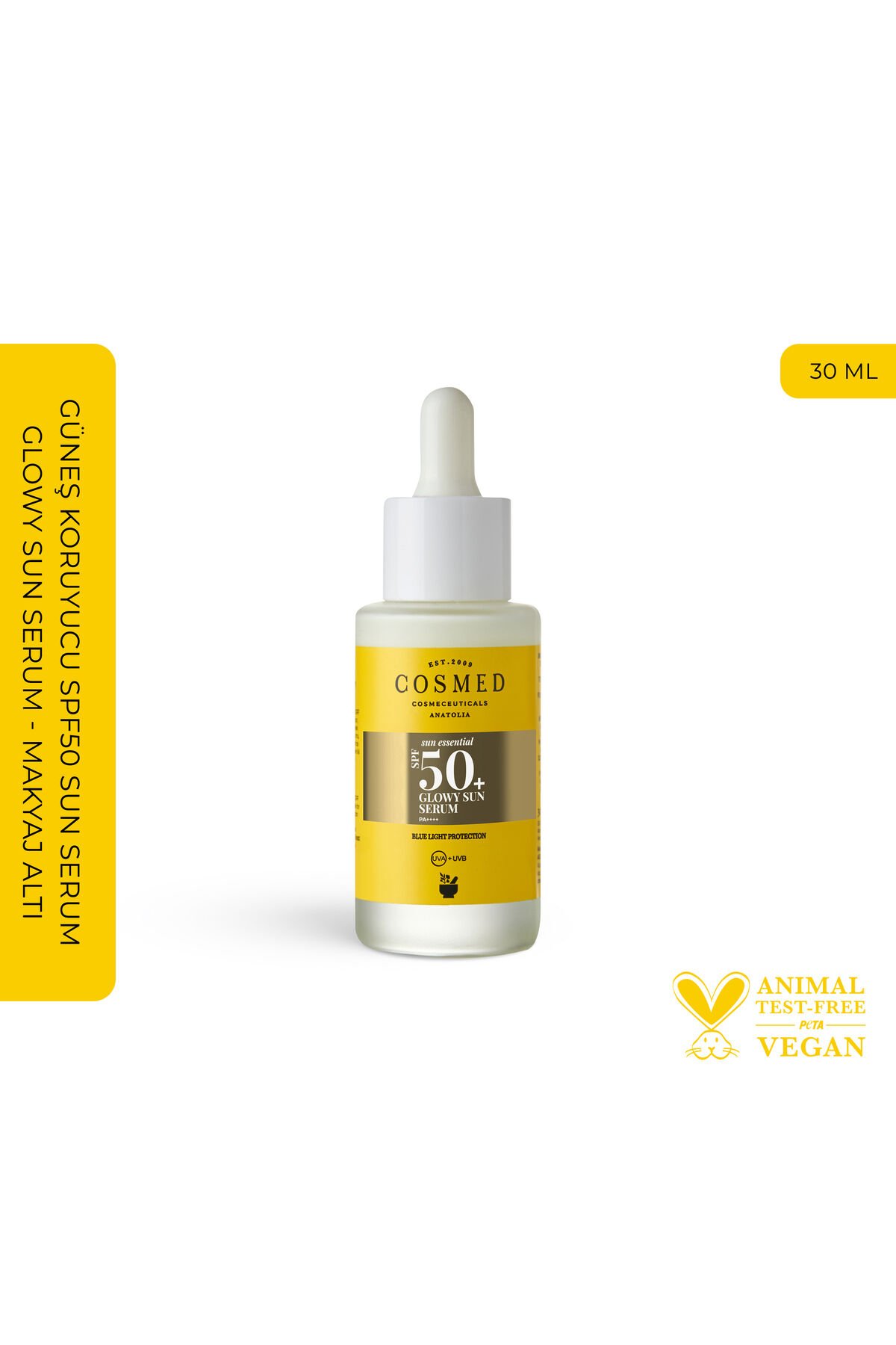 Cosmed Güneş Koruyucu Spf50 Sun Serum- Sun Serum - Makyaj Altı 30 ml