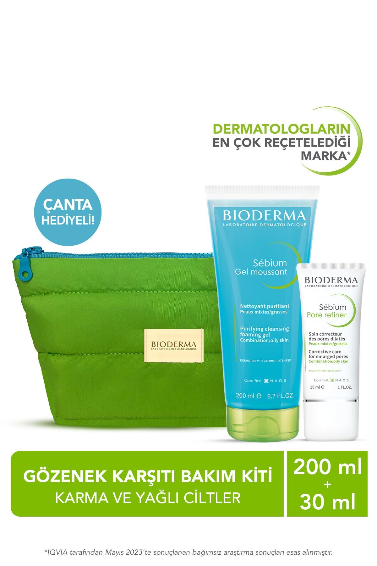 Bioderma Karma ve Yağlı Ciltler için Gözenek Karşıtı Bakım Kiti