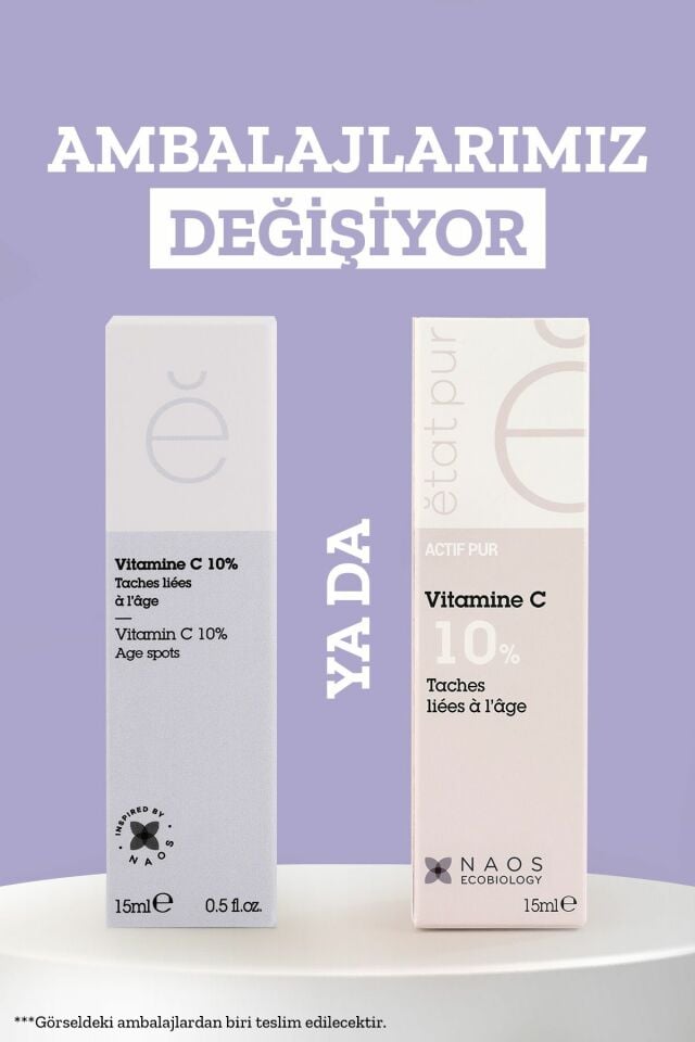 Etat Pur Pure Active Saf Vitamin C %10 Koyu Leke Aydınlatıcı Yaşlanma Karşıtı Konsantre Bakım Serumu 15 mL