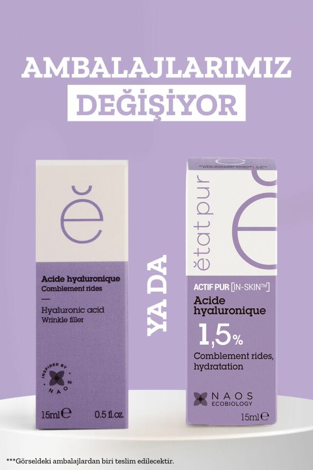 Etat Pur Pure Active Hyaluronik Asit %1,6 Kırışıklık Karşıtı Nemlendirici Konsantre Cilt Bakım Serumu 15 ml