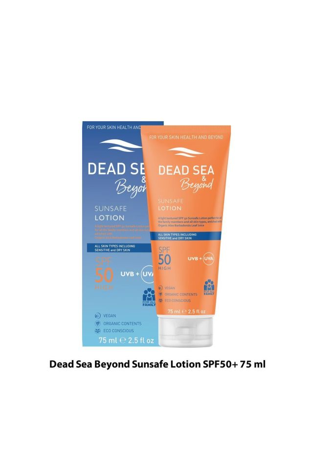 DEAD SEA & Beyond SUNSAFE LOTION SPF 50 HIGH 75 ml.