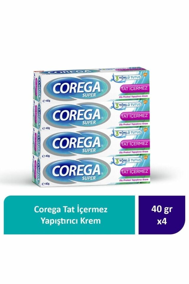 Corega Tatsız Diş Protezi Yapıştırıcı Krem 40 gr x12 Adet