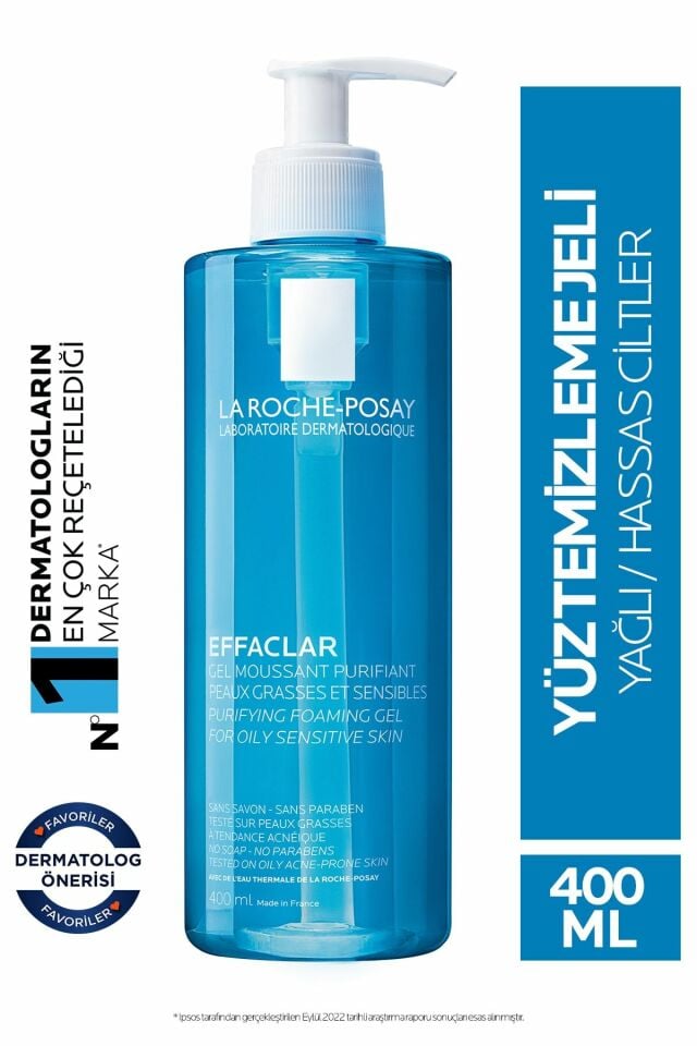 La Roche Posay Effaclar Jel Yağlı/Akneye Eğilim Gösteren Ciltler Için Yüz Temizleme Jeli 400 ml