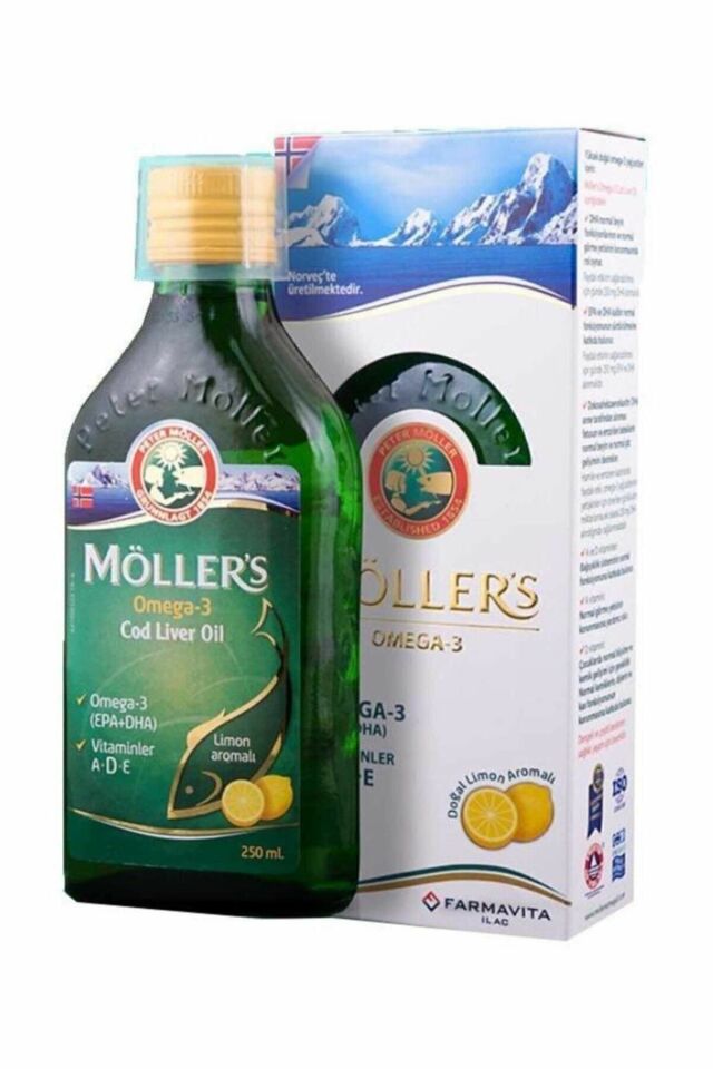 Mollers Omega-3 Limonlu Balık Yağı Şurubu Takviye Edici Gıda 250 ml