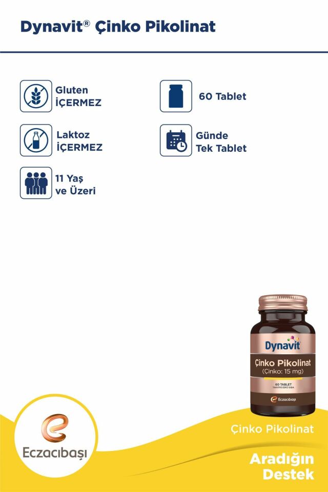 Dynavit Çinko Pikolinat 60 Tablet