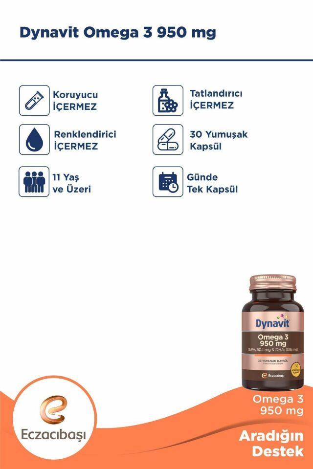 Dynavit Omega3 950 Mg 30 Yum.kapsül