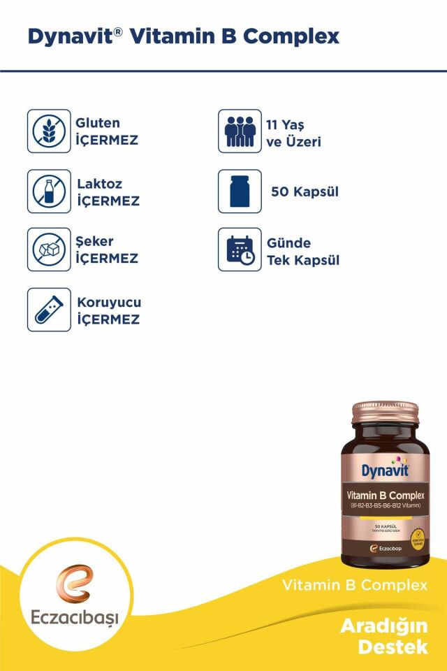 Dynavit VITAMIN B COMPLEX 50 KAPSÜL