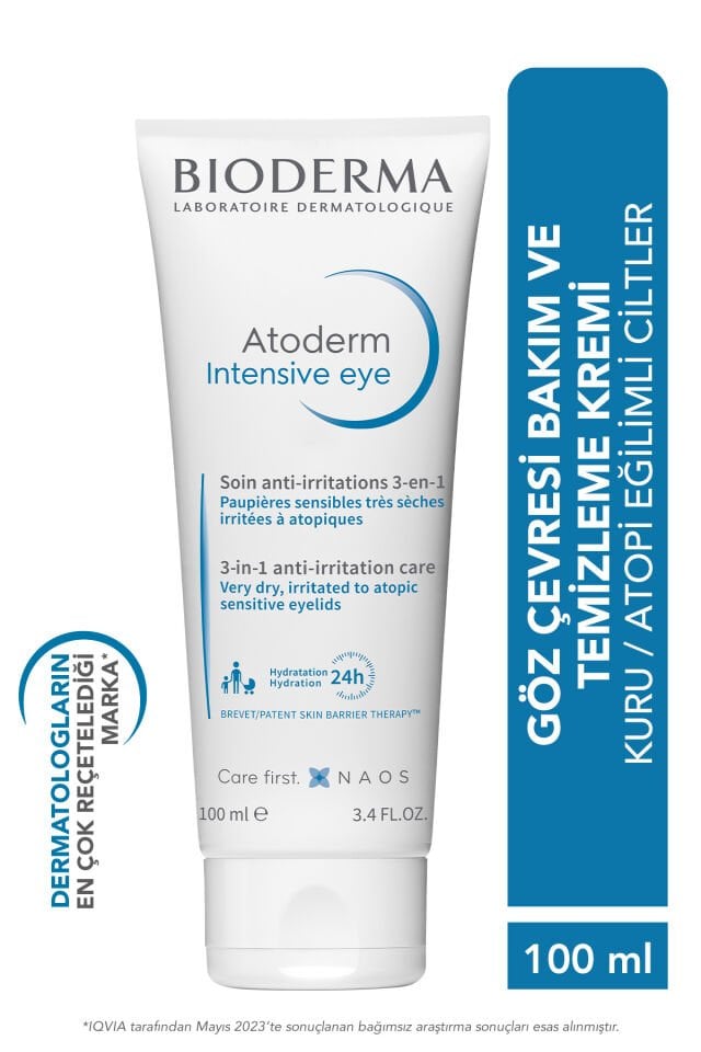 Bioderma Atoderm Intensive Eye Kuru Atopi Eğilimli Göz Çevresi Kremi ve Temizleyici Hyalüronik Asit 100 ml