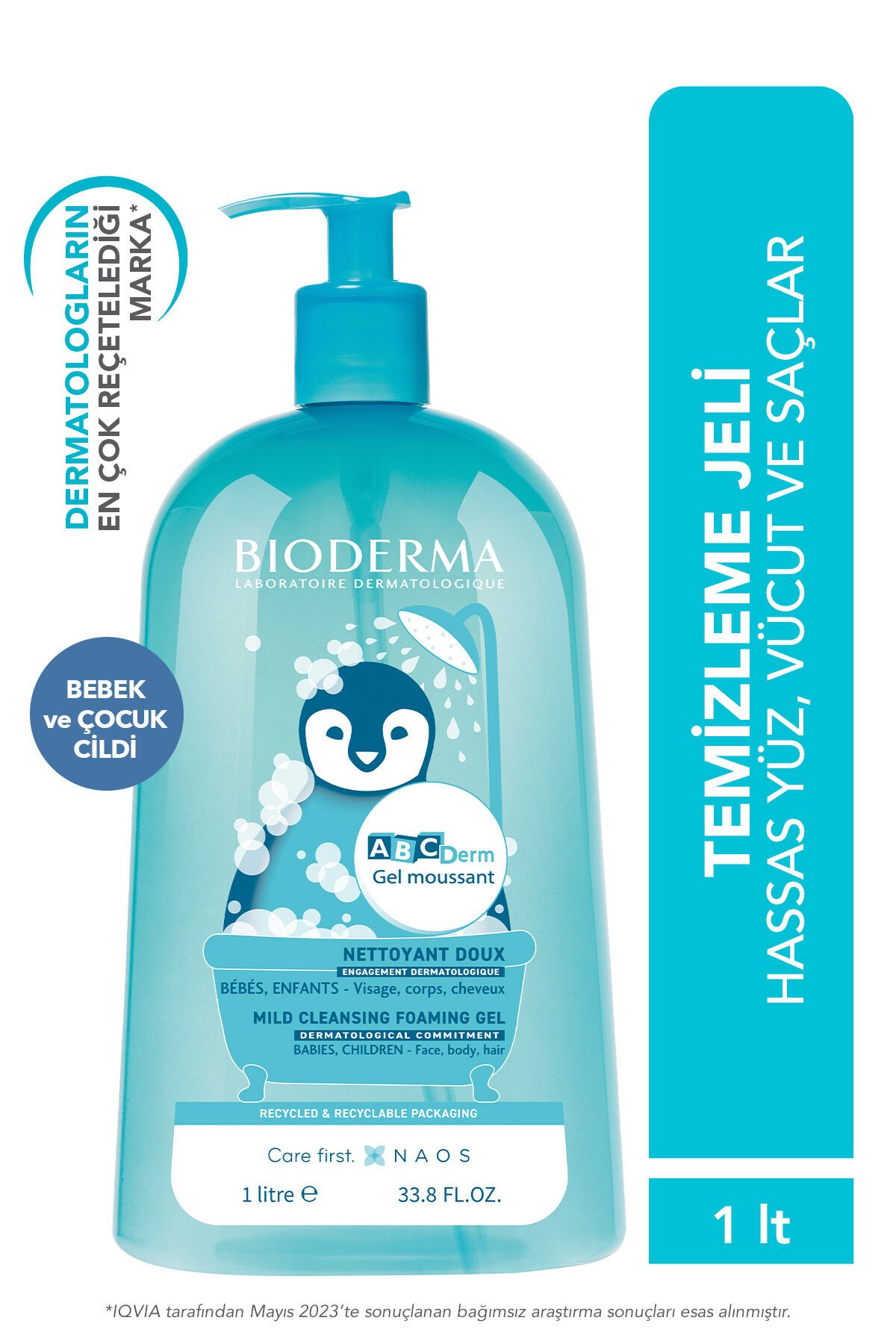 Bioderma Abcderm Foaming Cleanser 1 L