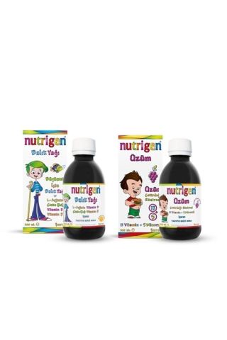 Nutrigen Balık Yağı Şurubu 200 Ml + Üzüm Çekirdeği Şurubu 200 Ml