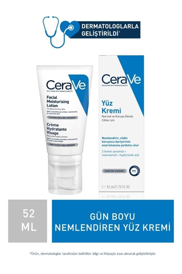 CeraVe Nemlendirici Yüz Kremi 52 ml 3337875597449