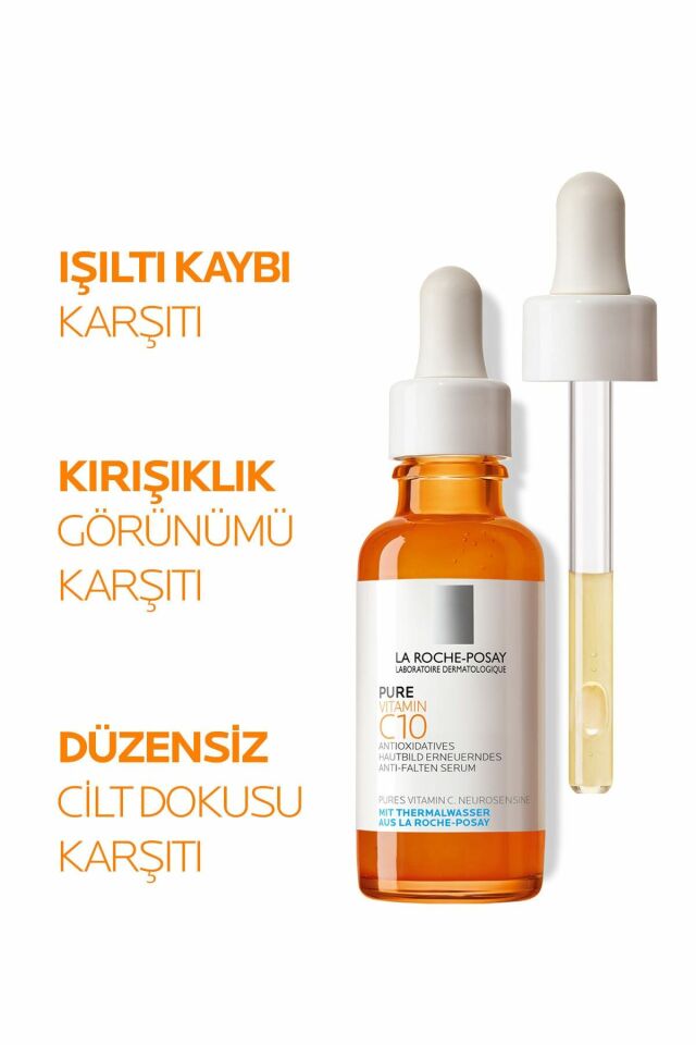 La Roche Posay Dolgunluk Veren Işıltı Seti C Vitamini Serum 30ml + Hyalu B5 10 ml Serum