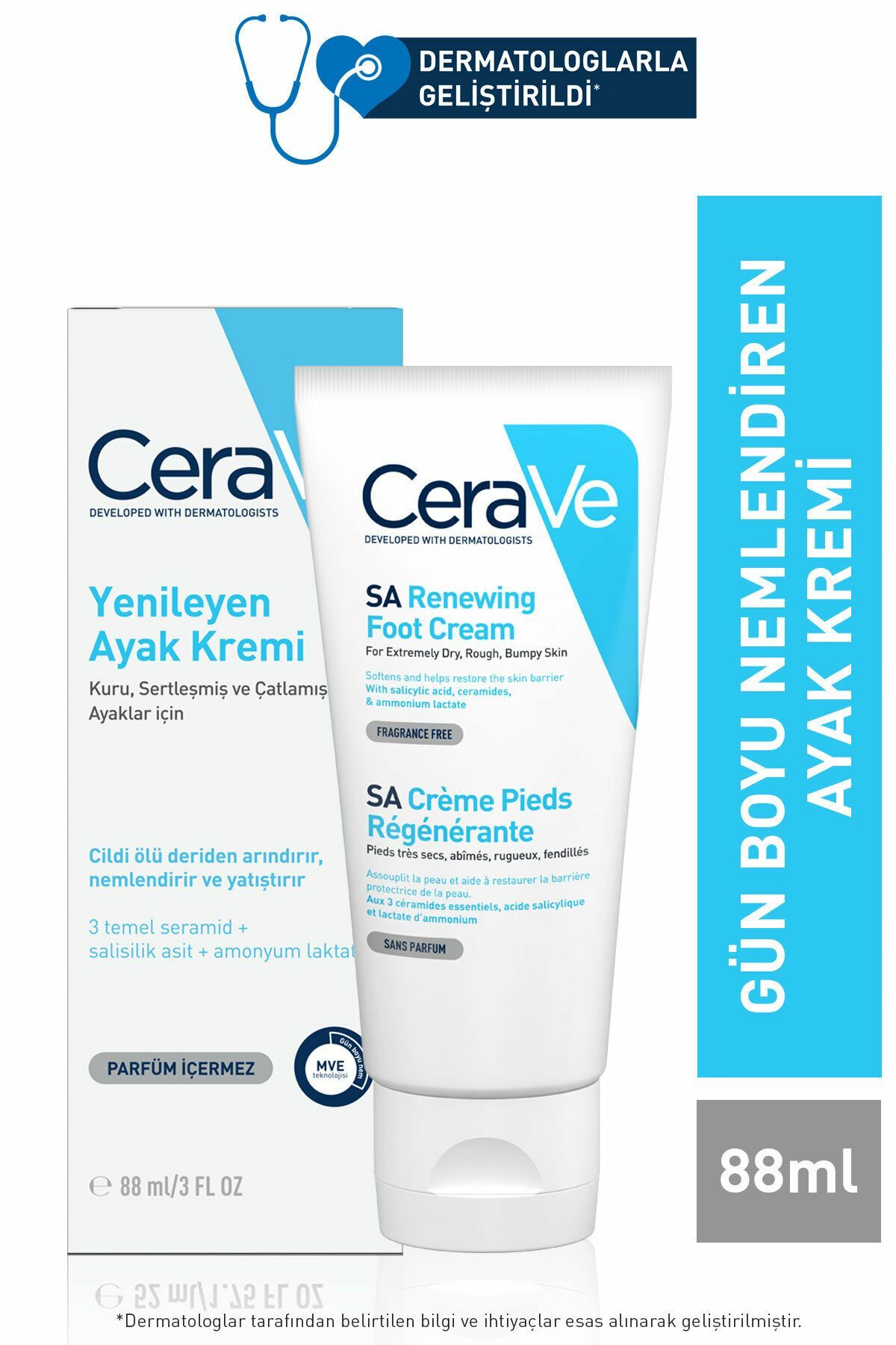 Cerave Renewing Foot Cream 88 ml - Yenileyici Ayak Kremi