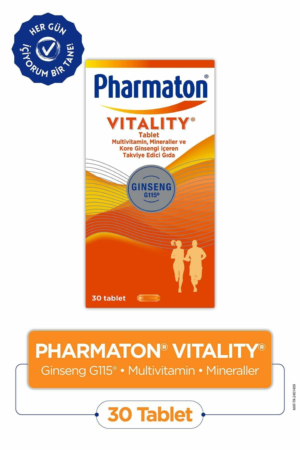 Pharmaton Vitality 30 Tablet - Ginseng G115, Multivitamin Ve Mineraller