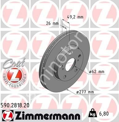 ÖN FREN AYNASI AURIS-COROLLA 1.4D 12 5B 277mm 0986479A62