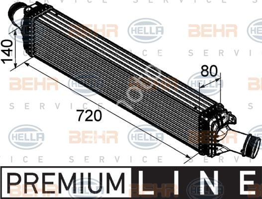 TURBO RADYATÖRÜ INTERCOOLER AUDI A4-A5-A6-A7-A8-Q5 2.7TDI-3.0TDI 08 720X134X76 AL-PL-BRZ