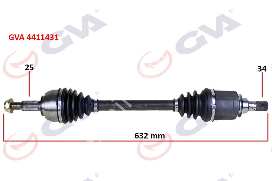 KOMPLE AKS SOL RENAULT FLUENCE 09- MEGANE IV 1.5 DCİ 6 VİTES AUTO. 632mm