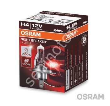 AMPUL 12V H4 55/60W 43T TIRNAKLI NIGHT BREAKER SILVER NBS SERİSİ 100 GÜÇLÜ IŞIK