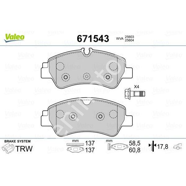 ARKA BALATA FORD TOURNEO CUSTOM-TRANSIT CUSTOM 2.2 TDCI 12 KABLOSUZ