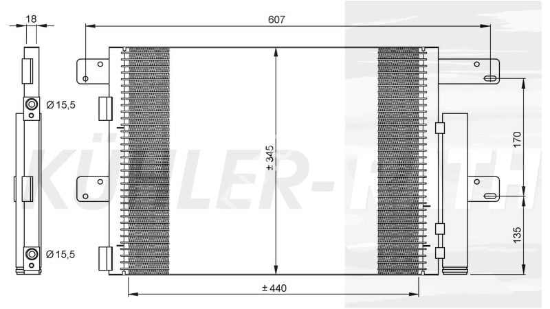 KLİMA KONDENSERİ IVECO TRUCK-EUROCARGO E13-E15-E17-E18-E21-E22-E24-E28 01 OTO.-MEK.