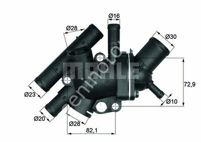 TERMOSTAT KOMPLE 88C KOMPLE KNG-MGN-CLIO II-LGN 1.9 DZL SENSÖR DELİKLİ