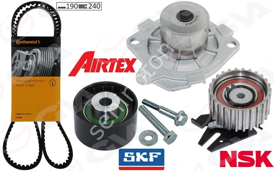 DEVİRDAİMLİ EKSANTRİK GERGİ KİTİ 190x240 BRAVO 96 DOBLO 01 MAREA 99-02 -IDEA 04 1.9JTD KTB317