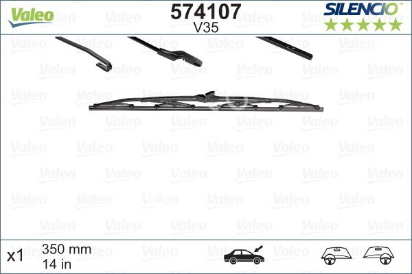 SİLECEK SILENCIO 35 CM X1 V35 ARKA GOLF IV-FOCUS BMW E61 KALOS MATIZ BERLIG VITO KNG IBIZA YARIS