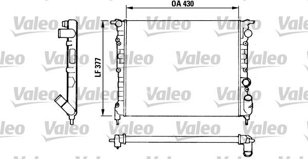 RADYATÖR R19-R21 89-93 CLIO I 91-98 1.7-1.8 MEK KLİMASIZ 430x377.5x23