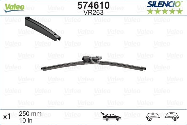 SİLENCİO VR263 X1 250MM ARKA SCIROCCO SİLENCİO X-TRM FLAT BLADE MUZ TİPİ SİLECEK BİNEK