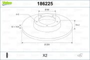 FREN DİSKİ ARKA X2 RENAULT Espace 2.0i. 2.1. 2.1TD 85-96 . R25 B29 2.0. 2.1D. 2.1TD.2.2 87-9