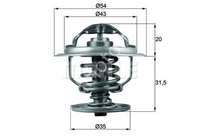 TERMOSTAT 87C CADDY III-GOLF V-PASSAT 05-09 A3 05-08 IBIZA IV-LEON 05-10 1.9-2.0