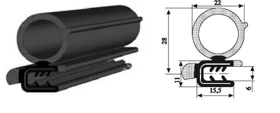 KAPI FİTİLİ METRE TEK TUBİNK-ETEKLİ 18 MM 50 MT