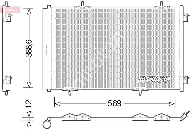 KLİMA KONDENSERİ P301-CITROEN C-ELYSEE 1.2 VTi-1.6 VTi-1.6 HDİ 11/12 587X367X16