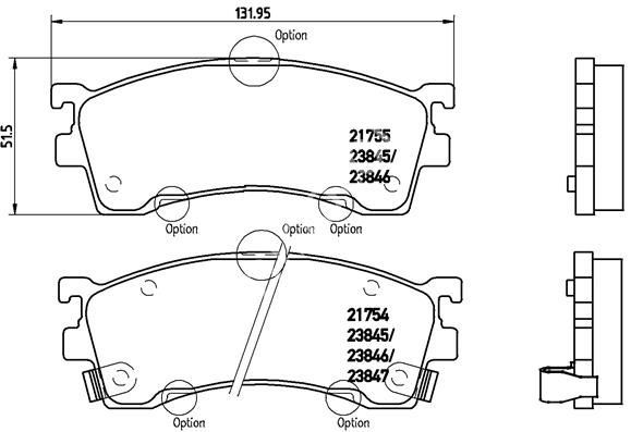 ÖN DİSK FREN BALATASI MAZDA 626 1.8/2.0/2.2/2.0D 06/87-12/91 MAZDA 626 COUPE 1.8/2.0/2.2 06/87-07/91