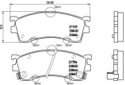 ÖN DİSK FREN BALATASI MAZDA 626 1.8/2.0/2.2/2.0D 06/87-12/91 MAZDA 626 COUPE 1.8/2.0/2.2 06/87-07/91