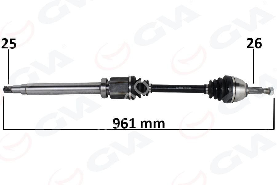 ÖN KOMPLE AKS SAĞ TRANSIT CONNECT 1.8 TDCI 02 14 75-90-110PS 960mm