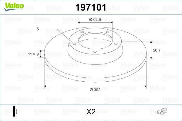 ARKA FREN DISK AYNASI MONDEO IV S MAX GALAXY 07 14 KUGA I 08 12 / EVOQUE 12-18 302mm