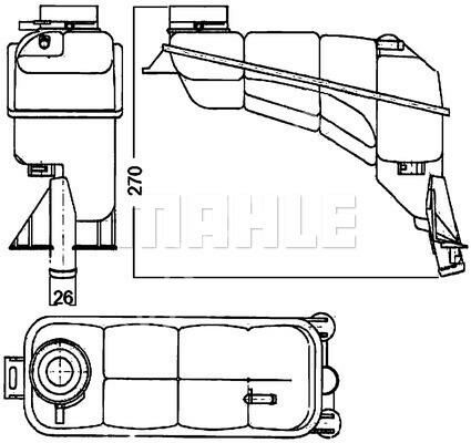 RADYATOR YEDEK SU DEPOSU MERCEDES E-CLASS W210 S210