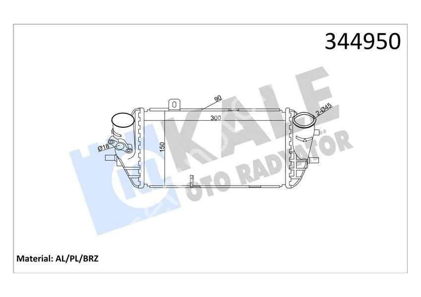 TURBO RADYATÖRÜ INTERCOOLER ACCENT BLUE 1.6CRDİ 11 İ20 1.1CRDİ 12 İ30 1.4-1.6CRDİ 12 AL/PL/BRZ