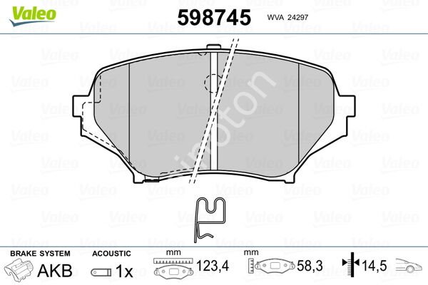 x ÖN BALATA MAZDA MX5 1.6 1.8I16V 2.0 00 05 GDB3401 597464