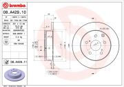 FREN DISKI ARKA DUZ- 281-5 UV Coated TOYOTA RAV4 06 11 /RAV4 13